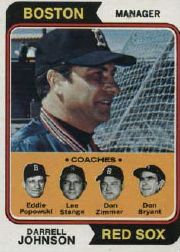 1974 Topps Baseball Cards      403     Darrell Johnson MG